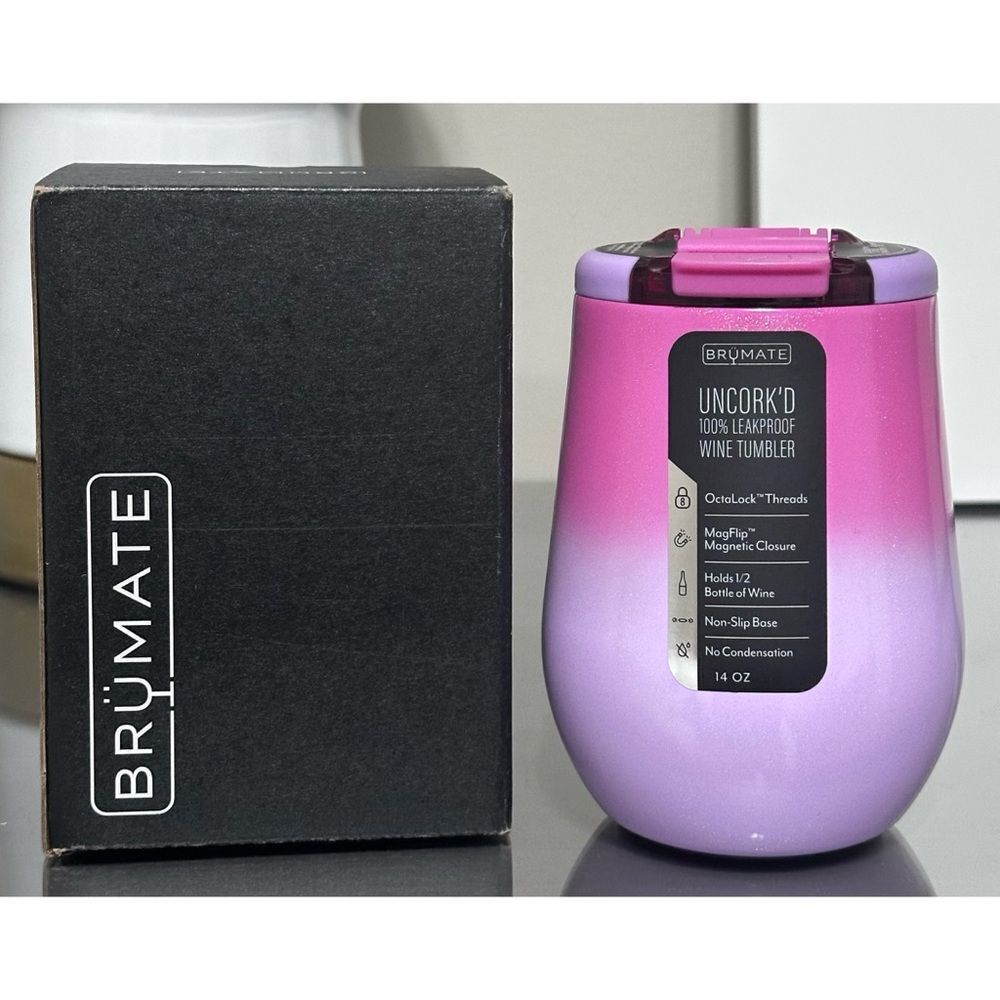 BRUMATE UNCORK'D 14oz WINE TUMBLER, COTTON CANDY